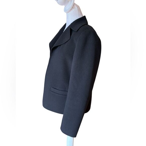 Talbots Black Wool Blazer Jacket Open Front Old Money Womens Size 8 - Picture 4 of 9
